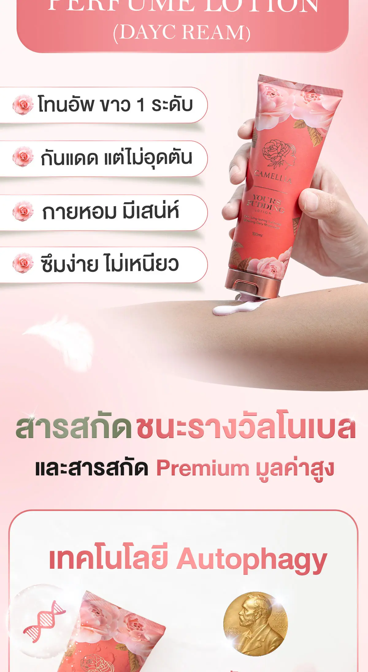 Camellia Day Night Cream กันแดดซึมง่าย