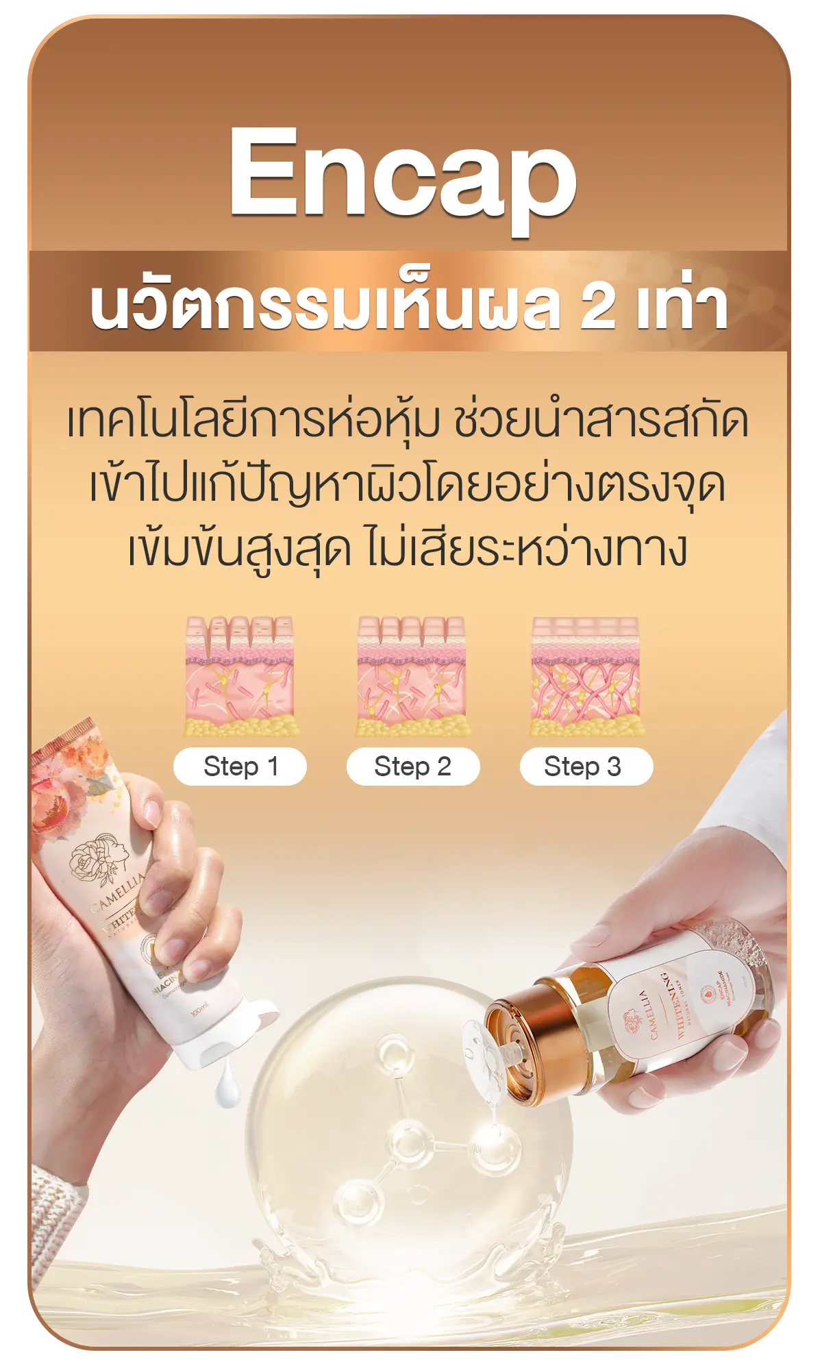 Camellia Whitening Serum พลัดเซลล์ผิว